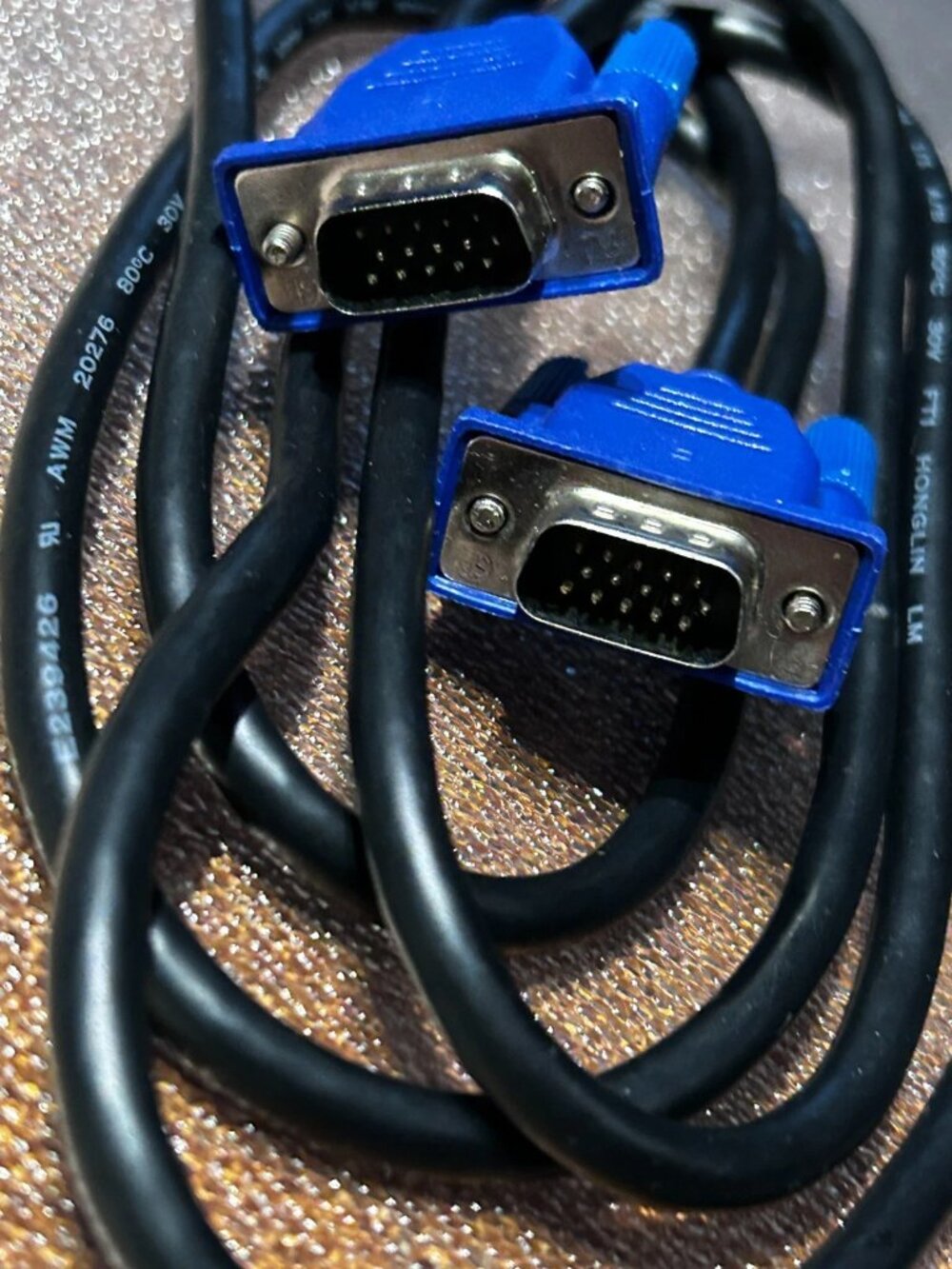 6 ft (70") VGA Monitor Cable – 15-Pin Male-to-Male Display Cord